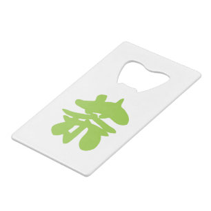 Hanzi/Kanji Language Character Chinese Tea Kredietkaart Flessenopener