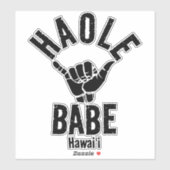HAOLE BABE SHAKA HAWAII STICKER (Vel)