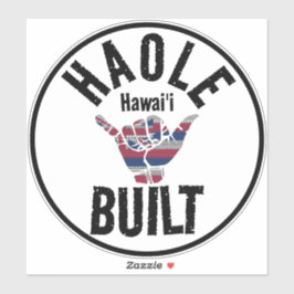 HAOLE BOUWDE TRIBAL HI vlag SHAKA HAWAII Sticker