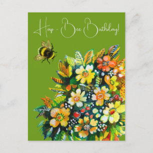 Hap - Bee Verjaardag Briefkaart