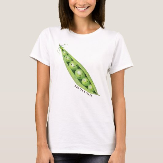 Hap-erwtenheid Groene zoete erwten in een peul T-shirt (Voorkant)
