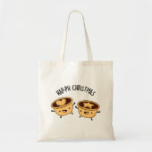 Hap-pie Kerstmis Grappige Kersttaart Pun Tote Bag (Voorkant)