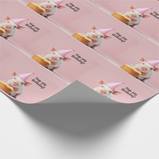 Hap-pig Verjaardag! Cadeaupapier (Hoek)