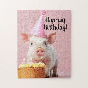 Hap-pig Verjaardag! Legpuzzel