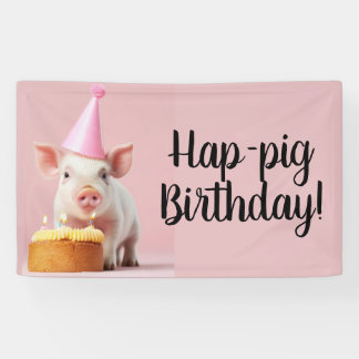 Hap-pig Verjaardag! Spandoek
