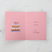 Hap - Taart Vrouw Verjaardag Wenskaart Bedankkaart (Binnen)