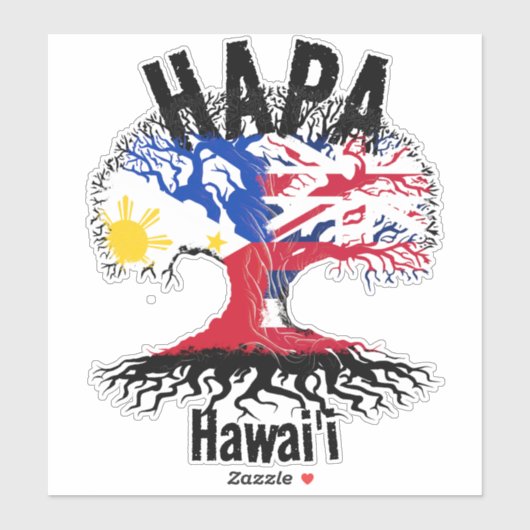 HAPA FILIPIJNEN HAWAII ROOTS STICKER (Vel)