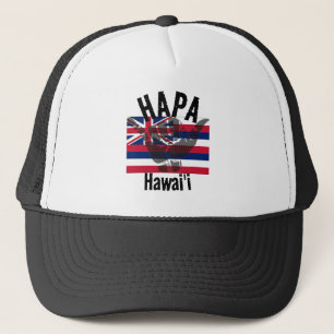 HAPA HAWAII HI Flag TRIBAL SHAKA BG Trucker Pet