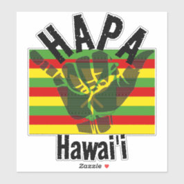 HAPA HAWAII Kānaka Maoli Vlag TRIBAL SHAKA BG Sticker