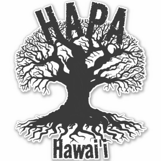 HAPA HAWAII ROOTS Book Sticker (Voorkant)