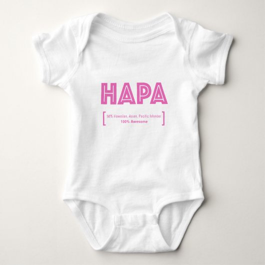 HAPA Pride Half Aziatische Pacifische Islander Romper (Voorkant)