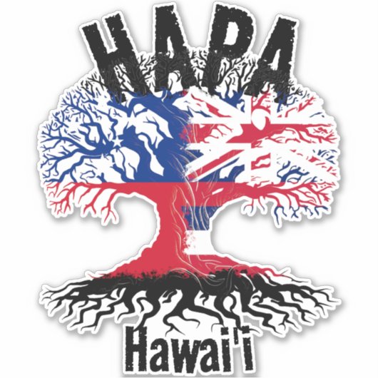 HAPA SAMOA HAWAII WORTELS STICKER (Voorkant)