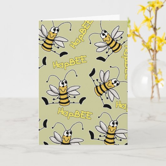 HapBEE Collage Verjaardag Kaart (Gele Bloem)