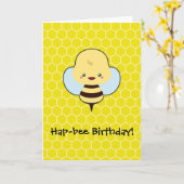 Hapbee Verjaardag - Bee Kaart (Gele Bloem)