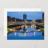 Ha'Penny Bridge, Dublin, Ierland Briefkaart (Voorkant / Achterkant)