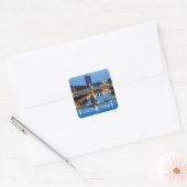 Ha'Penny Bridge, Dublin, Ierland Vierkante Sticker (Envelop)