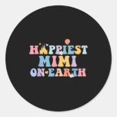 Hapest Mimi On Earth Hapest Grandma Matching Famil Ronde Sticker (Voorkant)