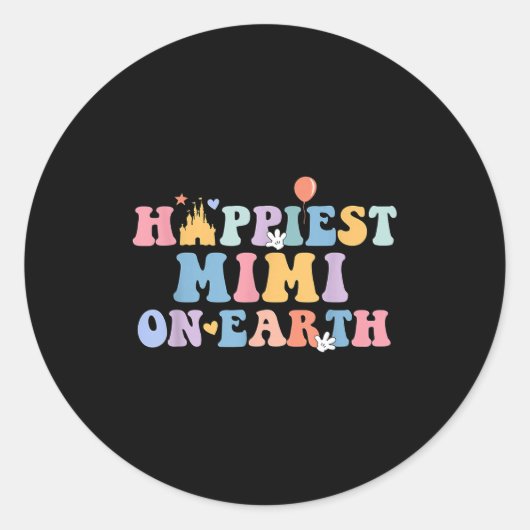 Hapest Mimi On Earth Hapest Grandma Matching Famil Ronde Sticker (Voorkant)