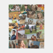 Haphazardly Overlappende Foto's Collage Sjabloon Fleece Deken (Voorkant)