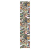 Haphazardly Overlappende Foto's Collage Sjabloon Korte Tafelloper (Voorkant)