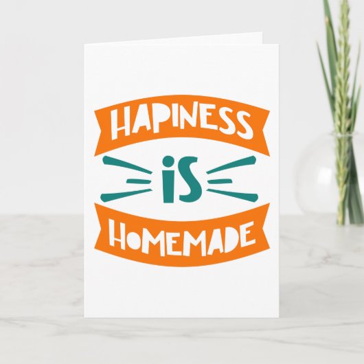 Hapiness is Homemade Kaart (Voorkant)