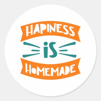 Hapiness is Homemade Ronde Sticker