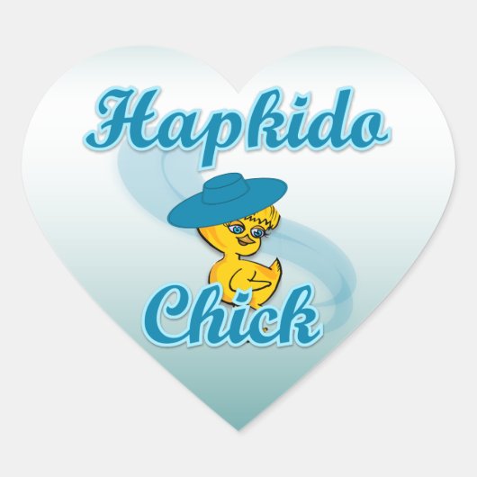 Hapkido Chick #3 Hart Sticker (Voorkant)
