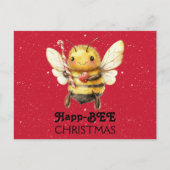 Happ-BEE Christmas  Bee Briefkaart (Voorkant)