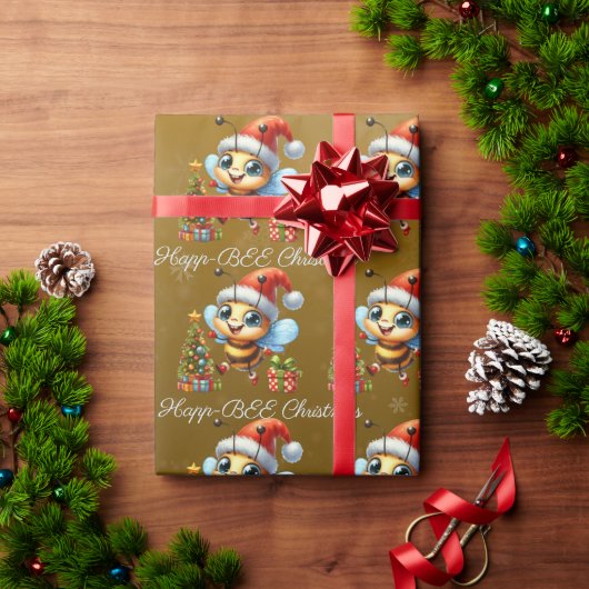 Happ-BEE Christmas Happy Bees Tree Gift Cadeaupapier (Feestdagen Geschenken)