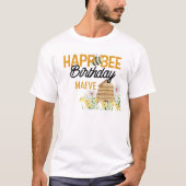 Happ-Bee Verjaardag Bijen Pun hommel en bijenkorf T-shirt (Voorkant)