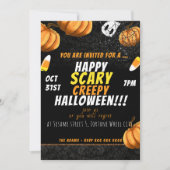 Happary Déplaisant Halloween Invitation (Devant)