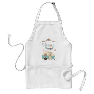HAPPER CAMPER Cute Retro RV Standaard Schort