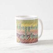 'Happest at Home' Café Mug (Devant droit)