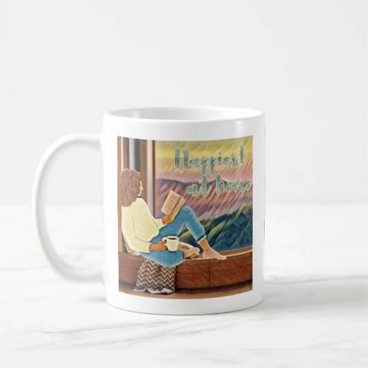 'Happest at Home' Café Mug (Gauche)