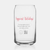 Happest holiday ajouter business logo nom q r code (Verso)