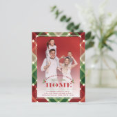 Happest New Home Plaid Photo Moving Faire-part (Debout devant)