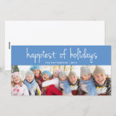 Happest of Holidays Noël Greeting Carte photo (Devant / Derrière)