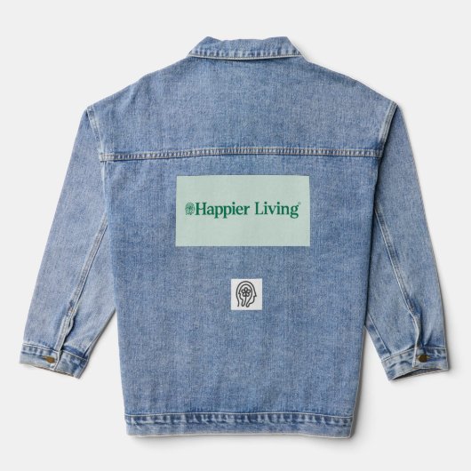 Happier Living Logo Denim Veste (Verso)