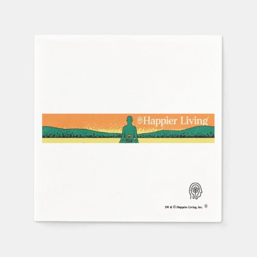 Happier Living Logo papieren servetten (Voorkant)
