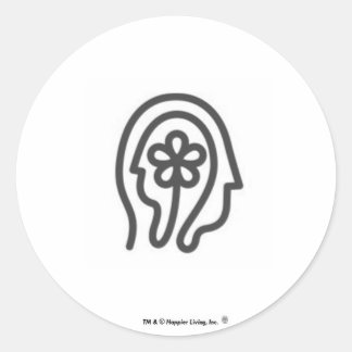 Happier Living Logo Sticker Rond