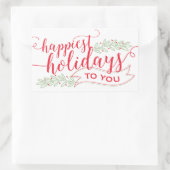 Happiest Feestdagen Script Stickers (Tas)