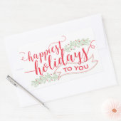 Happiest Feestdagen Script Stickers (Envelop)