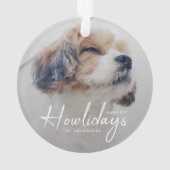 Happiest Howlidays | Photo de chien Noël Minimal (dos)