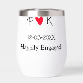 Happily Engagé ajouter nom de couple date de lettr (Arrière)