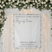 Happily Ever After Begins Here Floral Wedding  Wandkleed
