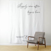 Happily Ever After Begins Here Wedding Backdrop  Wandkleed (In situ)