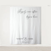 Happily Ever After Begins Here Wedding Backdrop  Wandkleed (Voorkant)
