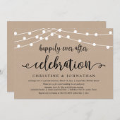 Happily Ever After, Bruiloft Intimistische Viering Kaart (Voorkant / Achterkant)