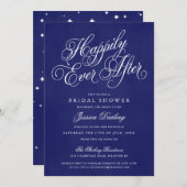 Happily Ever After Bruiloftsinvitaties Koningsblau Kaart (Voorkant / Achterkant)