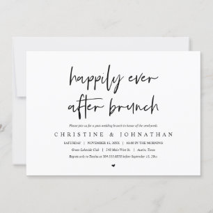 Happily ever after brunch, na de bruiloft kaart